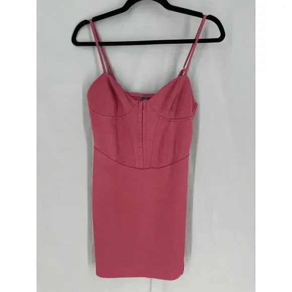 Wild Fable Dress Womens Medium Pink Mini Corset Bodycon Dusty Rose Party Stretch - Picture 4 of 7